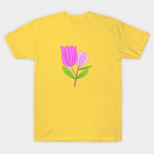 Flower line art T-Shirt